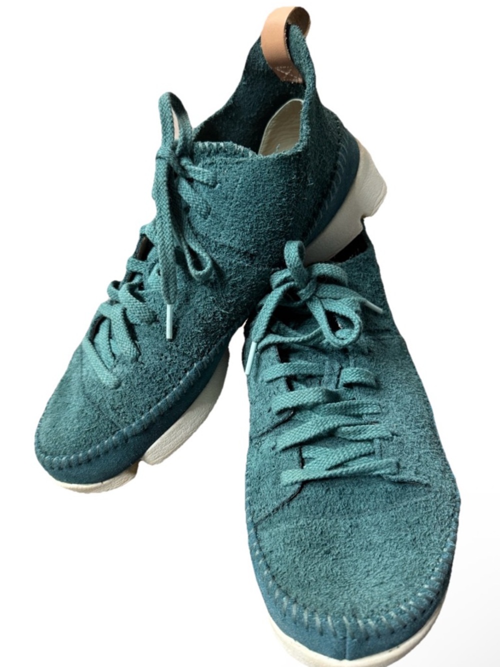 Clark’s Trigenic Flex Men’s Size 9 Teal Green Suede Vibram Soles 26117462
